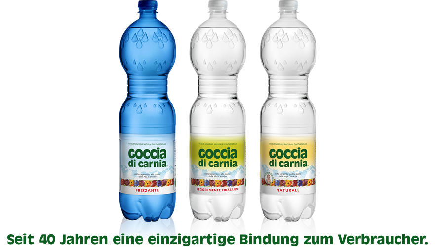 Die Flaschen goccia di carnia